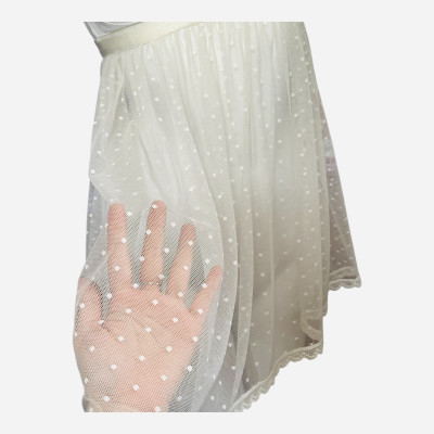 Váy Ngủ Ren Lưới D607 Có Gọng Thêu Hoa Xuyên Thấu Gợi Cảm