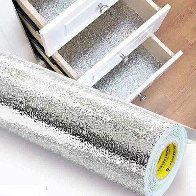 Cuộn giấy bạc dán bếp cách nhiệt dán tường nhà bếp chống thấm bền đẹp (3 mét khổ 60cm)