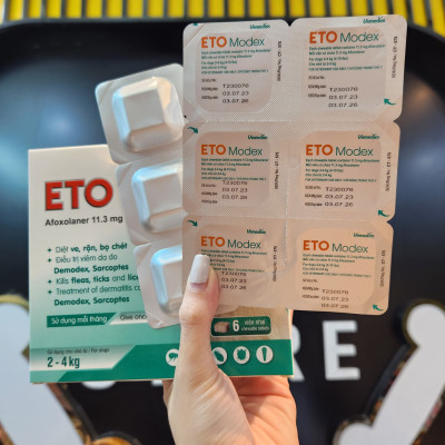 Viên Nhai ETO MODEX | Diệt Ve Rận, Bọ Chét, Ghẻ Demodex cho Chó