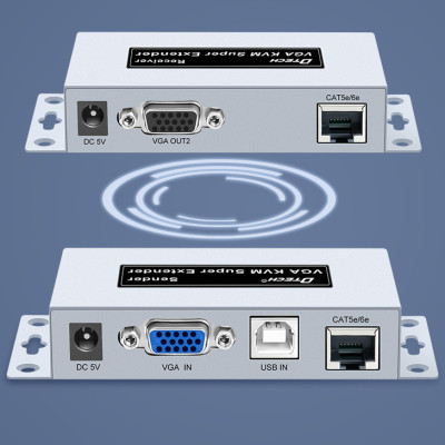 Bộ chuyển đổi vga sang lan 60M (điều khiển chuột USB) DTECH  DT-7044D - Hàng Chính Hãng