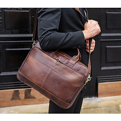 Cặp Da Công Sở Cao Cấp vừa Laptop 15.6inch MARRANT - BHM8841  Hàng chính hãng.