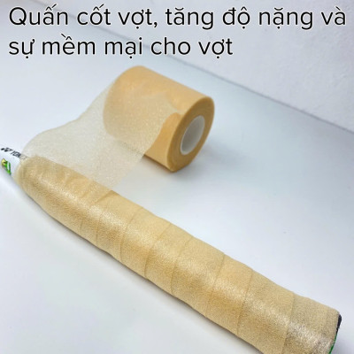 Quấn cốt vợt cầu lông bảo vệ cốt vợt cầu lông dài 6cmx27m mềm mại, thấm hút mồ hôi Quấn Cốt Cán Vợt pickleball, tennis, bóng bàn - Giao Màu Ngẫu Nhiên