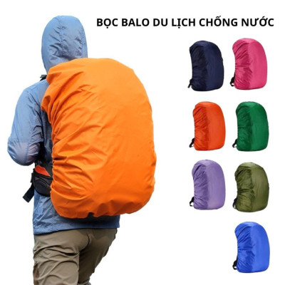  Áo  mưa balo chống thấm nước , Túi trùm balo du lịch bụi bẩn , trơn , thiết kế chun đàn hồi  có thể điều chỉnh kích thước theo balo 