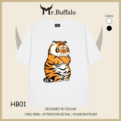 Áo đôi, cặp tay lỡ unisex Hổ Béo Dễ Thương Mr.Buffalo HB01HB02