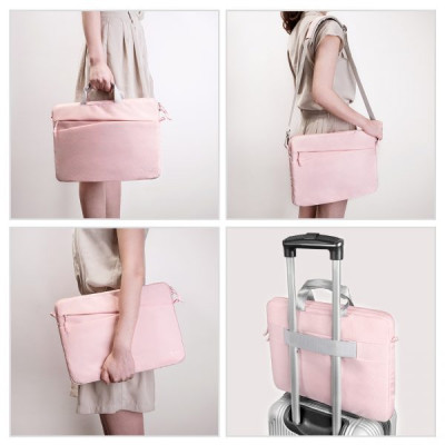 Túi Xách/ Túi Đeo Vai TOMTOC (USA) Messenger Bags Cho Macbook 13”/14” Ultrabook 13″ Chống Sốc Và Có Thêm Ngăn Phụ Kiện Hàng Chính Hãng