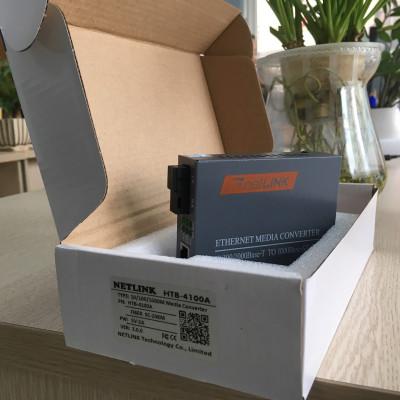 Thiết bị chuyển đổi quang điện Gigabit 10/100/1000M (1 sợi quang) Netlink HTB-4100A - Hàng nhập khẩu