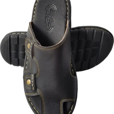 Dép Nam Bít Mũi BIGGBEN Da Bò Thật Cao Cấp DN146