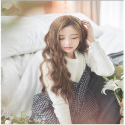 Tóc giả 2 mái xoăn sóng cao cấp- tặng lưới chùm tóc