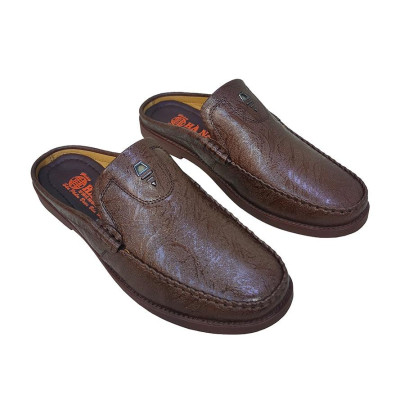 Dép Bít Mũi Nam Da Bò Thật TiTi ĐÔ Cao Cấp GSB20131d