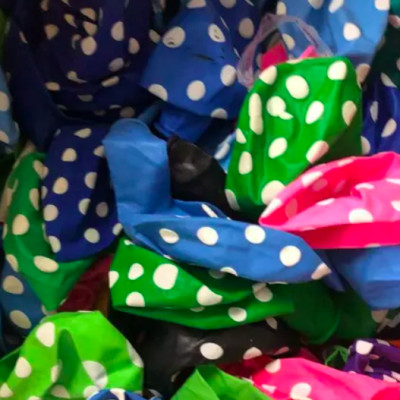 Bịch 100 quả bóng bay cao su chấm bi size 35cm (2.8gr)