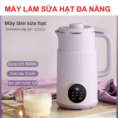 Máy Làm Sữa Hạt Ngũ Cốc Sinh Tố Thông Minh OSTMARS - Tự Động Xajy Nấu, Bền Bỉ Hiệu Quả Loại Xịn , bộdao nhà bếp
