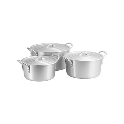 Bộ 3 Nồi Nhôm Kim Hằng ĐB Quai Tròn Xi Bóng T3 Nhỏ 16-18-20