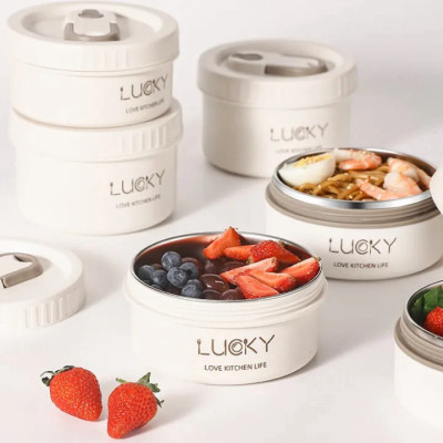 Hộp Cơm Giữ Nhiệt, Hộp Cơm 3 Tầng Kèm Túi Đựng Cơm, Tặng Đũa Và Thìa