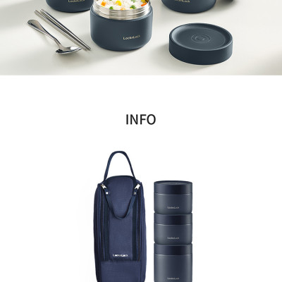 Bộ Hộp Cơm Giữ Nhiệt Hút Chân Không Lock&Lock NVY-4 - LHC8052S01