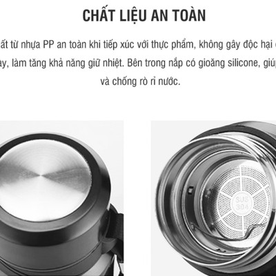 Bình Giữ Nhiệt Vacuum Bottle Lock&Lock màu xanh đậm LHC6180FU 800ml, Hàng chính hãng, thép không gỉ, độ bền cao - JoyMall