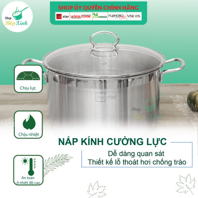 Nồi inox 3 đáy 26 cm Fivestar FSN 26IN1 tặng 10 muỗng ăn inox