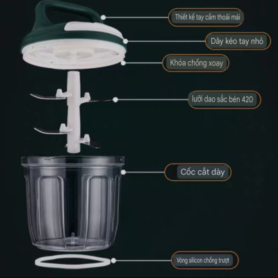 MÁY XAY HÀN QUỐC MINI CẦM TAY ĐA NĂNG , XAY THỊT, RAU CỦ QUẢ,  TỎI ỚT MINI LOẠI TỐT