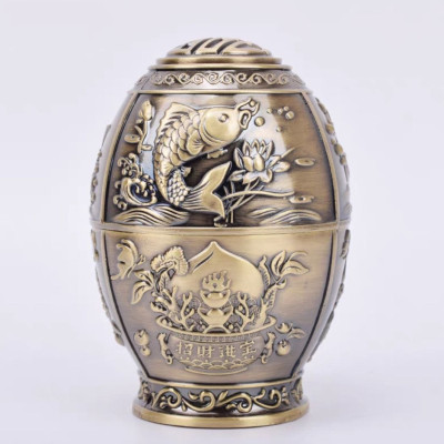 combo lọ tăm và gạt tàn hợp kim phong cách cổ