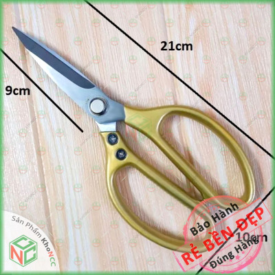 (Cắt Mượt) Kéo Làm Bếp Đa Năng Siêu Phẩm Siêu Sắc KhoNCC Hàng Chính Hãng - Kéo Cắt Gà, Cắt Vịt, Cắt Thịt, Cắt Rau Củ Quả - KLM-KCTNDN (Vàng,Bạc)