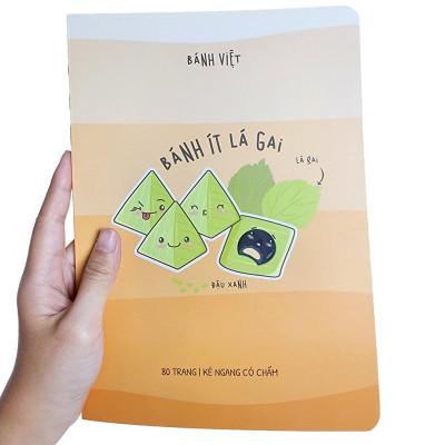 Tập Học Sinh Bánh Việt - Miền Bắc - Kẻ Ngang Có Chấm - 80 Trang 70gsm - Fahasa 03 - Bánh Ít Lá Gai
