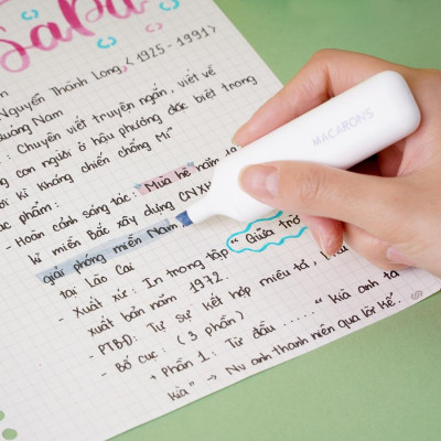 Vỉ 4 Bút Highlight Màu Nhũ Macarons - ClassMate CL-HL0006S (Mẫu Bao Bì Giao Ngẫu Nhiên)