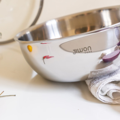 Chảo inox cao cấp Jiwon JW-IN316 size 22/24/26cm Nano Cool không cần tôi chảo chống dính vượt trội.
