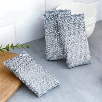 Set 03 miếng cọ rửa bọc lưới bằng nhôm Seiwa Pro - Hàng Nội Địa Nhật Bản