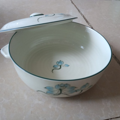 Âu đựng cơm canh số to gốm sứ Bát Tràng
