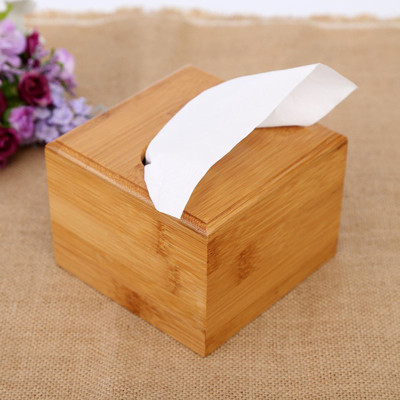 Hộp Khăn Giấy Bằng gỗ Tre có khay kéo tiện lợi ( Tặng kèm 1 khăn lau bàn trà) Màu vẫn gỗ tre rất đẹp - Hàng Việt nam