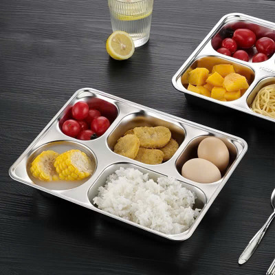 Khay Đựng Cơm Inox Cao Cấp 5 Ngăn Sâu Lòng Hàn Quốc, Khay Đựng Cơm Văn Phòng, Xí Nghiệp Đảm Bảo Vệ Sinh - HÀNG CHÍNH HÃNG MINIIN