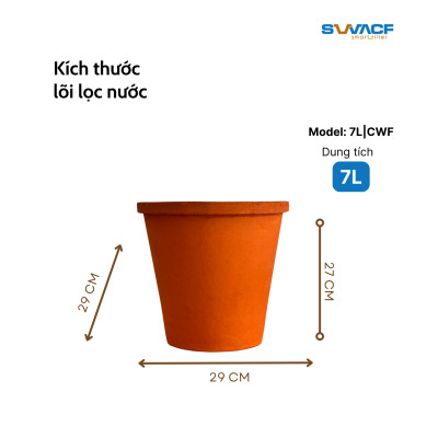 Lõi lọc nước uống trực tiếp SWACF 7L | CWF Nano bạc, tốc độ lọc 2 - 4 lít/giờ, giữ khoáng thiết yếu - Công nghệ Mỹ
