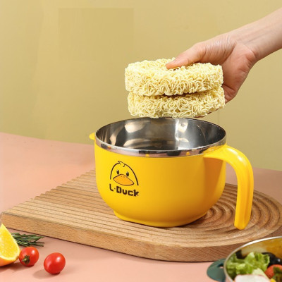 Ca Ăn Mì Có Quai Lõi Inox 2 Lớp Tiện Lợi , Họa Tiết Dễ thương - Hàng Chính Hãng ( Họa Tiết Ngẫu Nhiên)