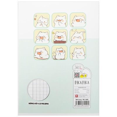 Tập Sinh Viên Pika Pika - Kẻ Ngang - 200 Trang 70gsm - Hải Tiến 4405 (Mẫu Bìa Giao Ngẫu Nhiên)