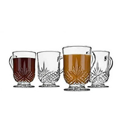 Set 4 cốc pha lê Godinger Dublin Coffee Mugs 295ml Hàng chính hãng