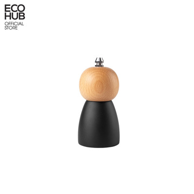 Dụng cụ xay tiêu đen và muối biển ECOHUB màu đen dạng đẹp cao cấp và sang trọng  (Pepper Grinder)