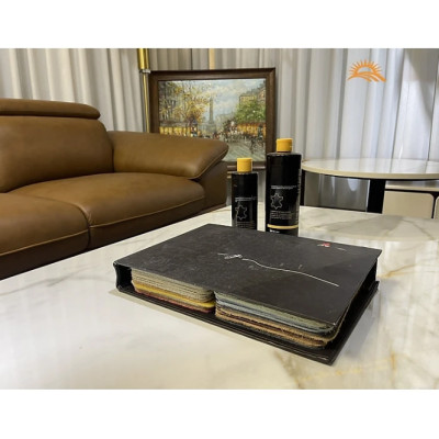 Combo ghế sofa góc L 100% da bò Italy Tundo màu nâu – SFLCT08 3m3 x 1m9 hàng cao cấp chuẩn da bò nhập khẩu Ý