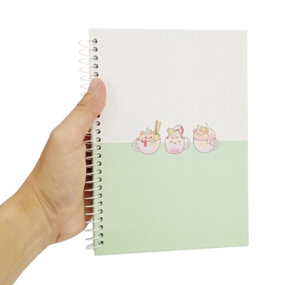 Sổ Lò Xo Teen Không Kẻ Có Chấm 80gsm - Cute Small - The Sun 01 - Màu Xanh Lá