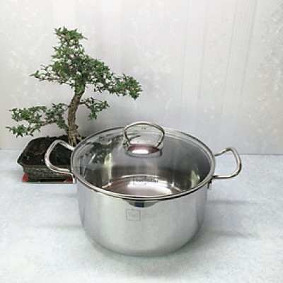 Nồi inox 3 đáy nắp kính Fivestar FSN 24IN1 24cm- Hàng chính hãng