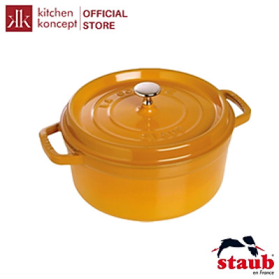 Staub - Nồi tròn màu vàng - 22cm (2.6L)