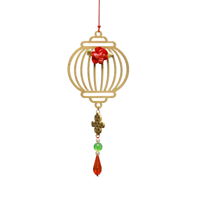 Combo 12V - Bộ 12 dây treo trang trí tết Khai Lộc Hoàng Kim màu Vàng,handmade,chất liệu gỗ, kim loại cắt CNC hoa văn sắc sảo, treo cành mai, đào, lan, quà tặng độc đáo ý nghĩa