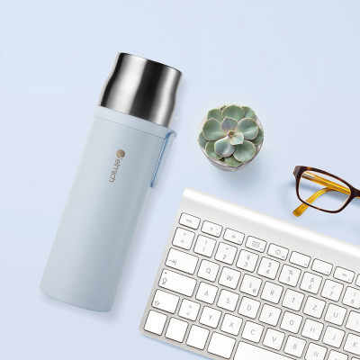 Bình giữ nhiệt inox 304 Elmich EL8328 480ml, Hàng chính hãng, nắp tích hợp làm cốc uống, đế silicone chống trượt - JoyMall