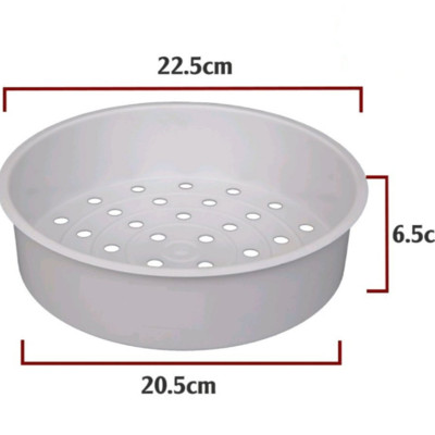 Khay hấp thức ăn nhựa Việt Nhật hình tròn 22.5x20.5x6.5cm - Xửng hấp đồ ăn, bánh bao, xôi,..an toàn tiện lợi -HÀNG VIỆT NAM