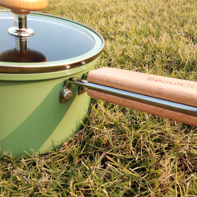 Seoulcook Luxury – Nồi quánh 16cm đáy từ / Induction cao cấp Hàn Quốc, chống dính vân đá an toàn cho sức khỏe, dùng được tất cả các loại bếp 