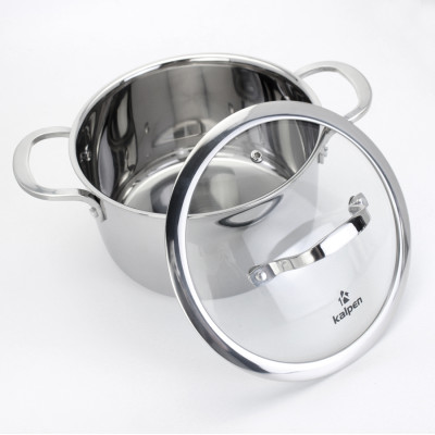 Bộ 3 Nồi Inox 3 Lớp Liền Khối Kalpen Kazler KZ1 Size 16,20,24cm Chuẩn Đức