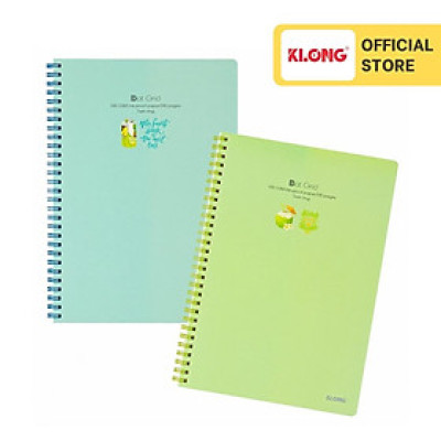 Vở Dot Grid lò xo kép bìa nhựa 2 mặt B5 80 trang 100/76; MS: 577