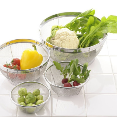 Rổ tròn inox đáy sâu Echo Kinzoku nội địa Nhật Bản