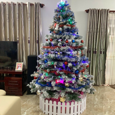 Cây thông noel 3 loại lá phủ tuyết cao 1m2 - Tán dày và đẹp, cây thông chắc chắn và dể tháo lắp