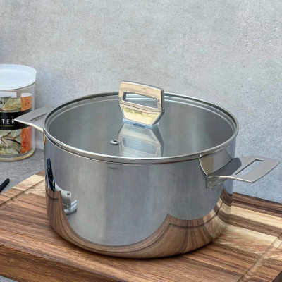 Nồi inox 316 đúc nguyên khối Hàn Quốc size 22cm dung tích 4.5L, bảo hành 5 năm