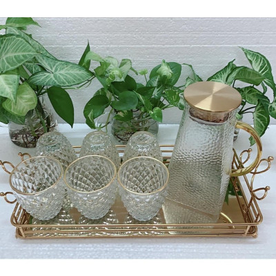 SET BÌNH, CỐC THỦY TINH, KHAY VÀ GIÁ ÚP CỐC