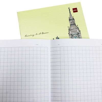 Tập Học Sinh - Kẻ Ngang Có Chấm - 120 Trang 70gsm - Deli CNB120-WOR (Mẫu Bìa Giao Ngẫu Nhiên)